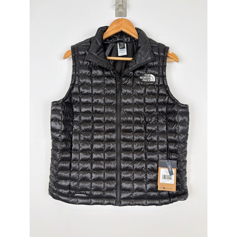 NWT The North Face ThermoBall Vest Womens L Black NF0A8D41JK3 Puffer Gorpcore
